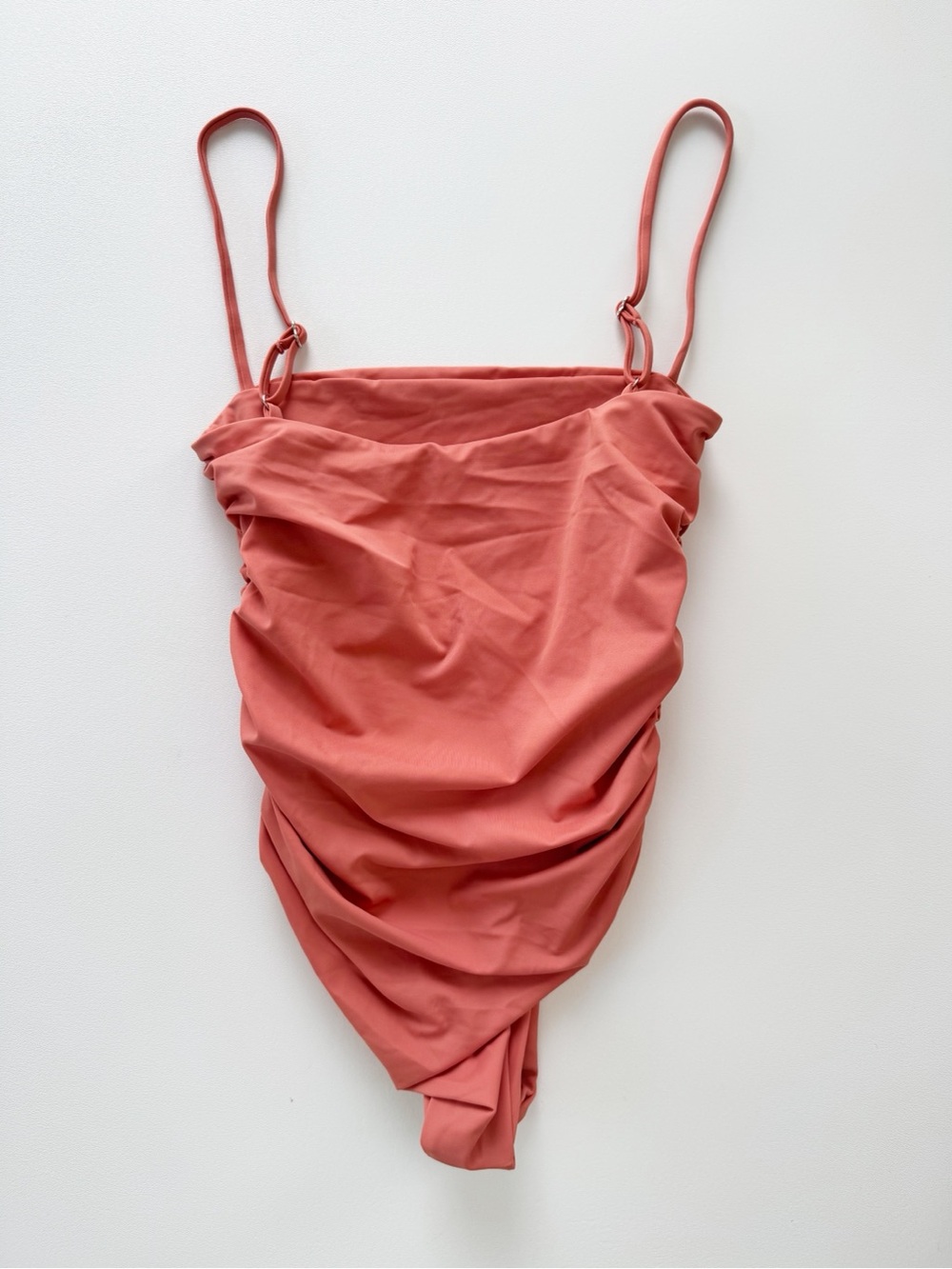 Free People x Belle Anna Ruched Malliot in Orange | NWT - Picture 3 of 7